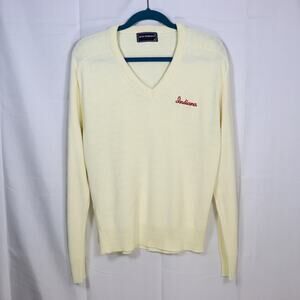 Vintage Seth Roberts Indiana V-Neck Sweater Size M Collegiate Preppy